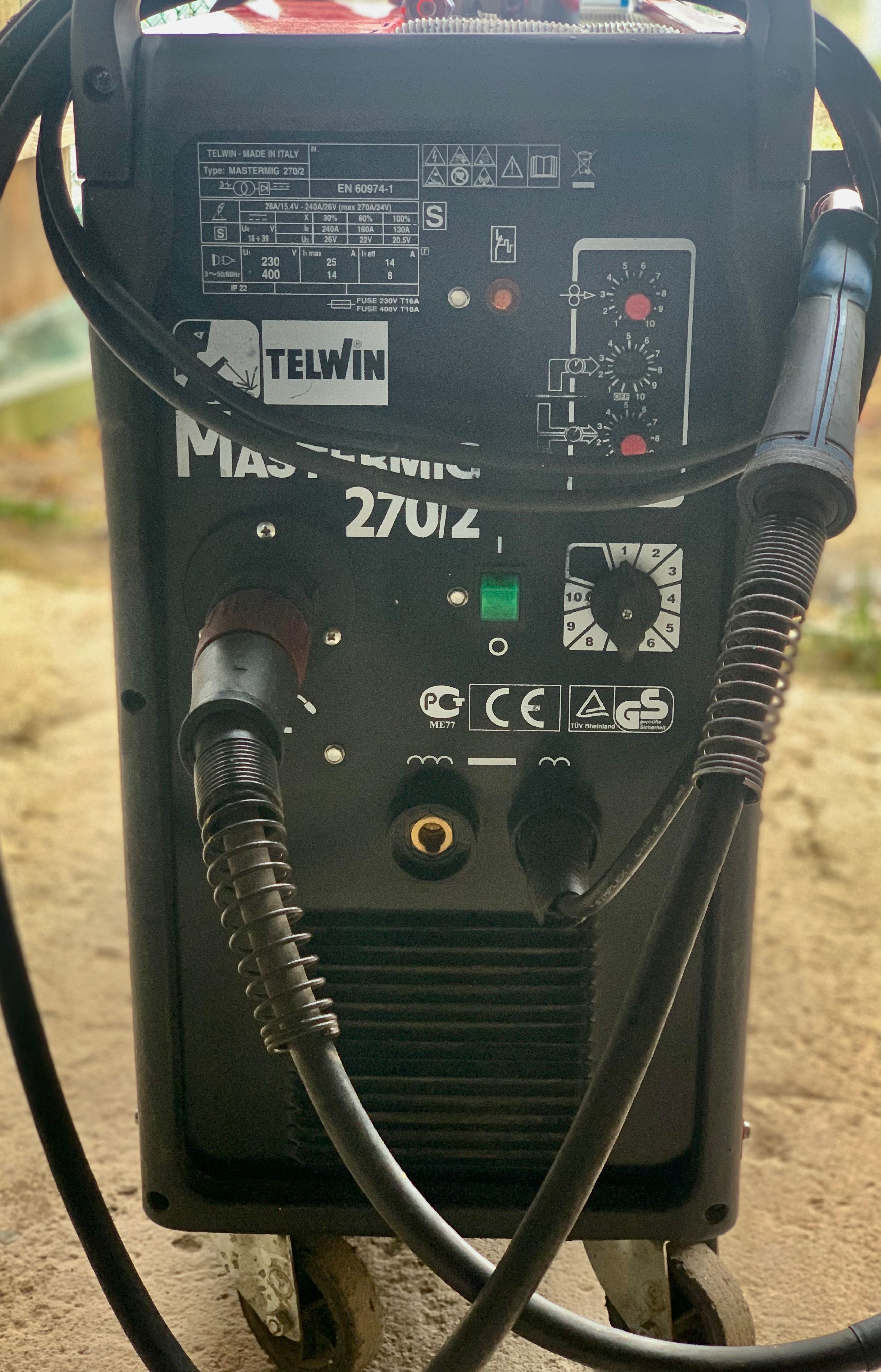 Spawarka telwin mastermig 270/2 migomat,półautomat,mig-mag,siłowa,400v