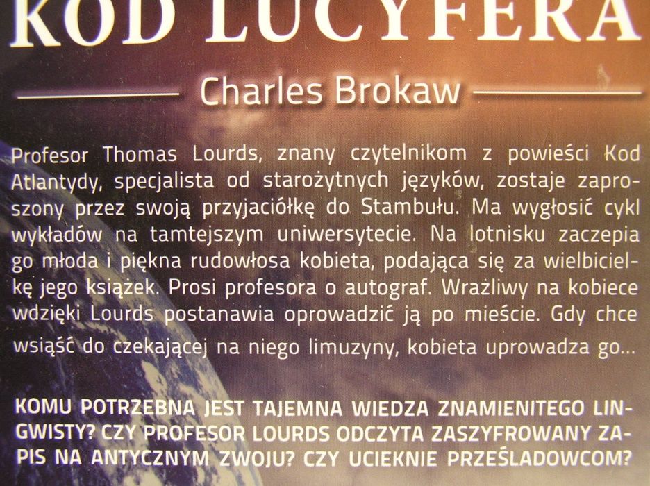 Kod Lucyfera, Charles Brokaw – autor Kodu Atlantydy.