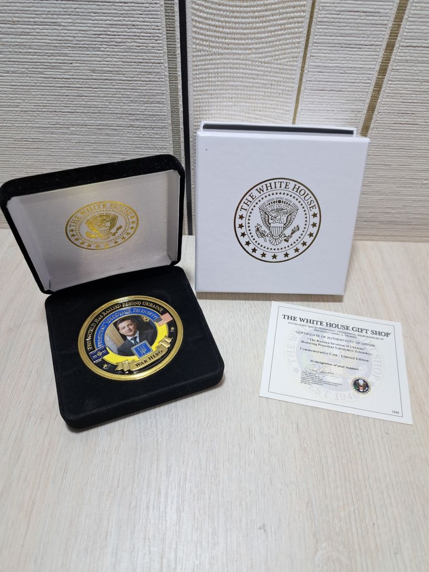 Памятная монета США № 6  "Президент Зеленский.", Белый Дом, 2022
