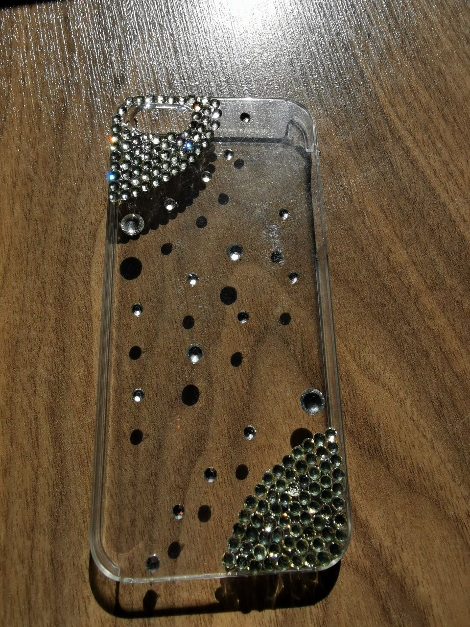 iPhone Samsung etui obudowa przezroczysta cyrkonie błyszcząca plastik