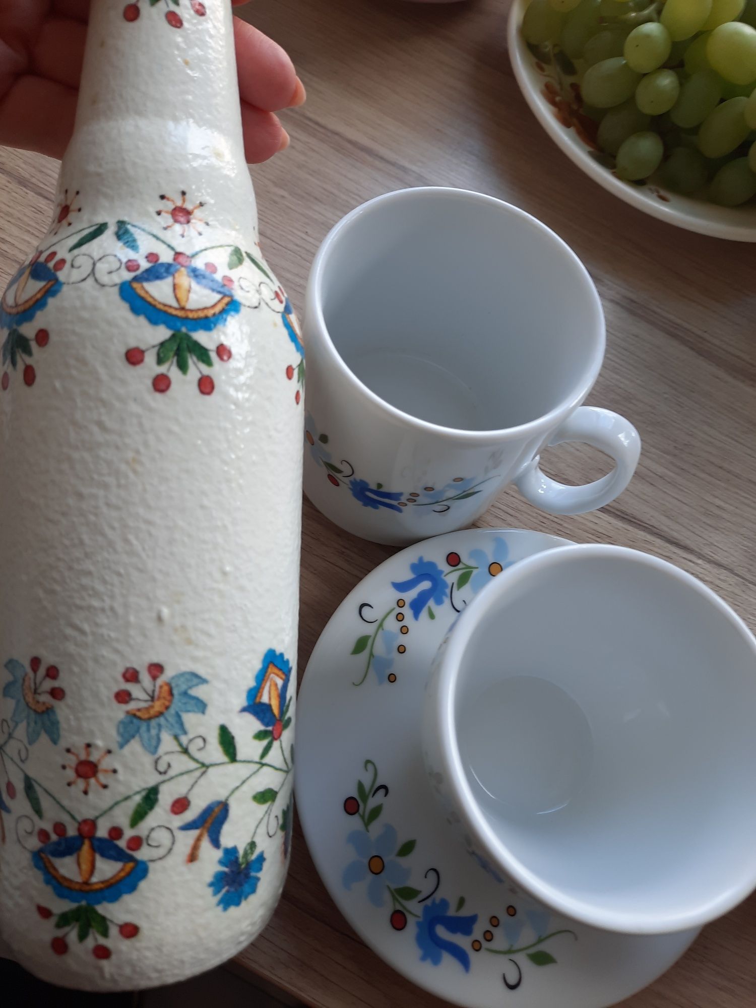 Wazonik z motywem kaszubskim hand made