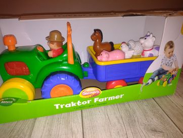 Dumel Traktor Farmer z przyczepą i zwierzątkami