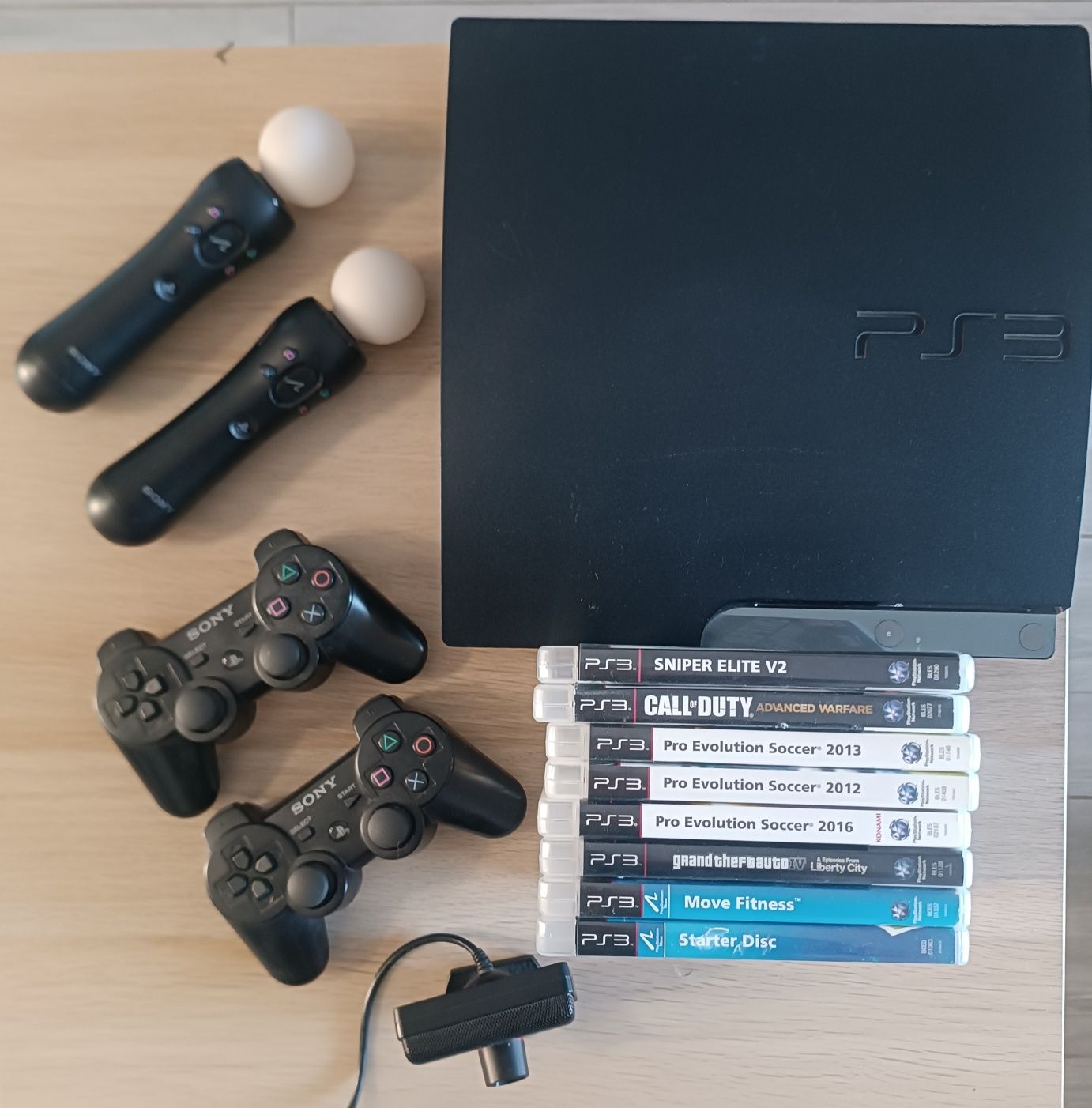 PS3 + comandos + acessórios move e jogos!
