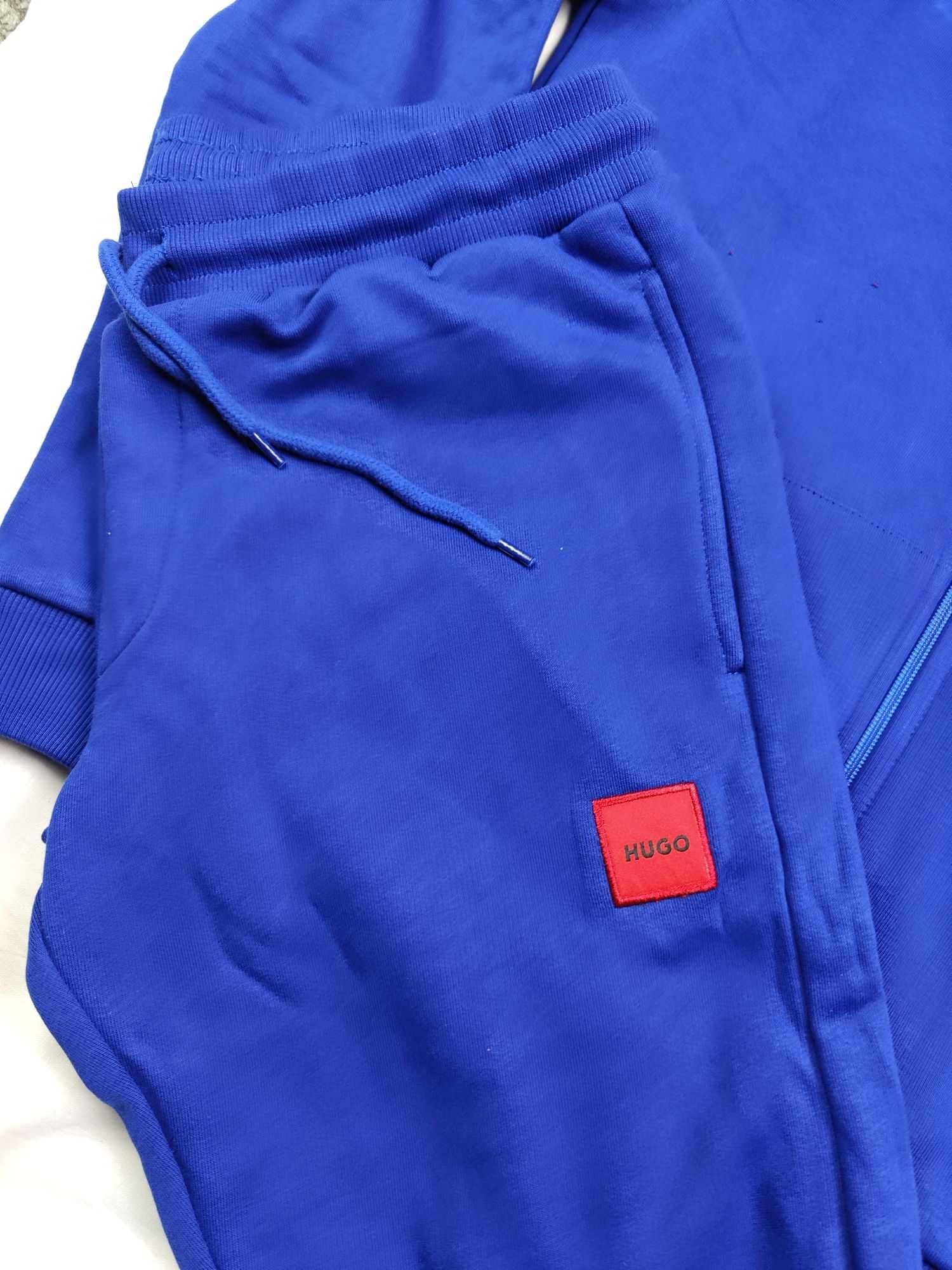 Komplet dresowy męski Hugo Boss niebieski bluza dres