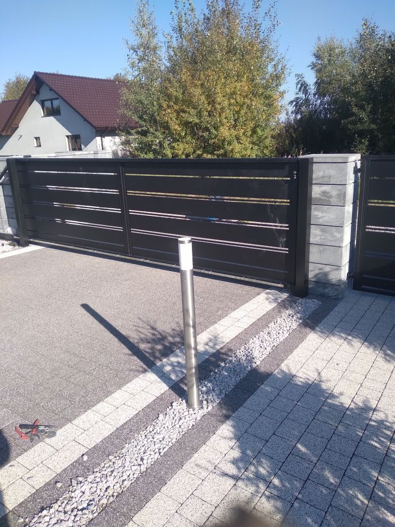 Ogrodzenie przęsło brama nowoczesne aluminiowe palisadowe panelowe