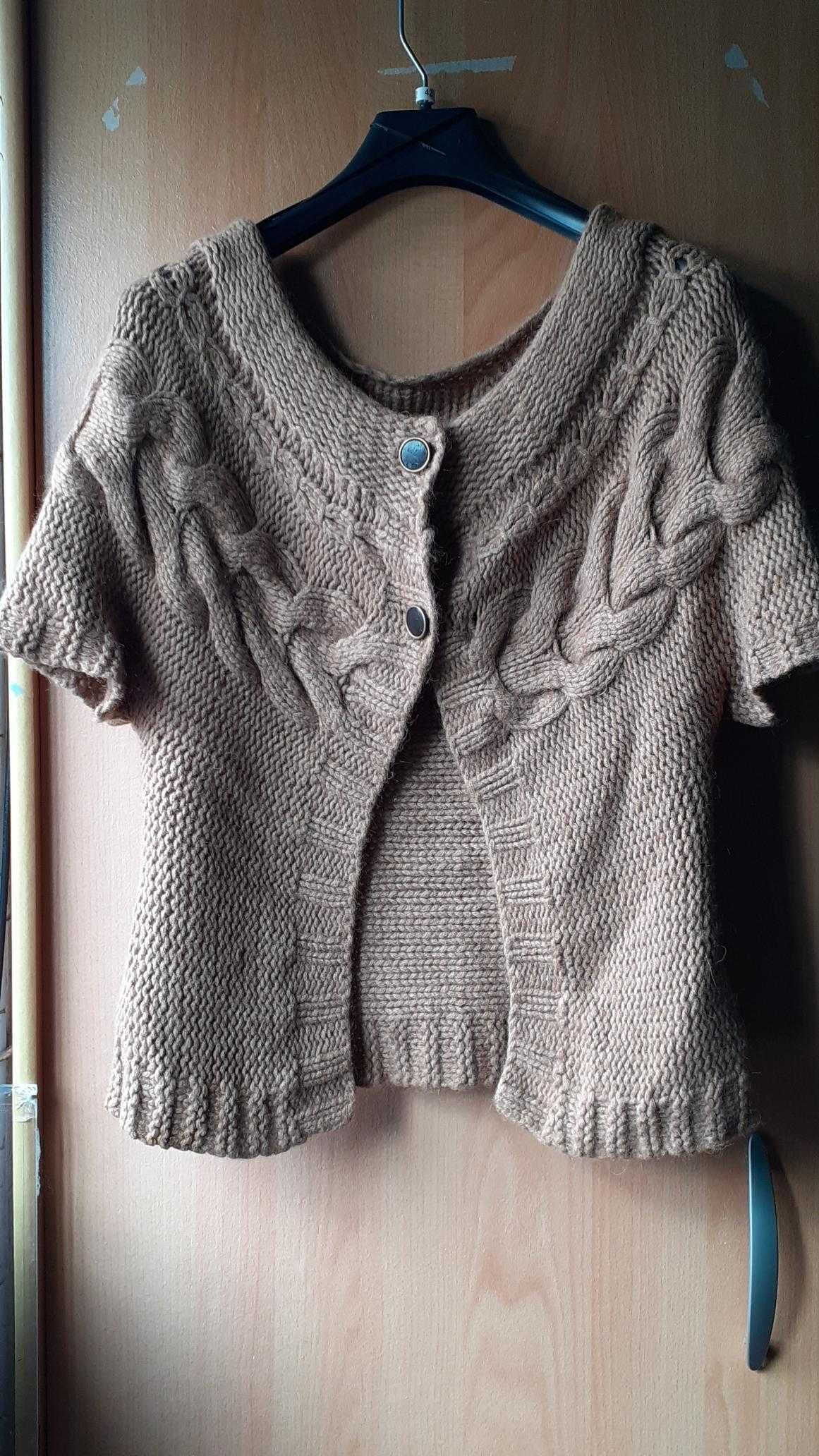 Colete lã camelo Massimo Dutti Camel hair & cashmere L