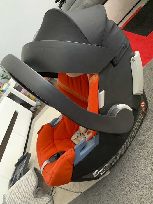 Fotelik Cybex Aton 5 + NOWY ORYGINALNY izofix + podkładka Aeromoov