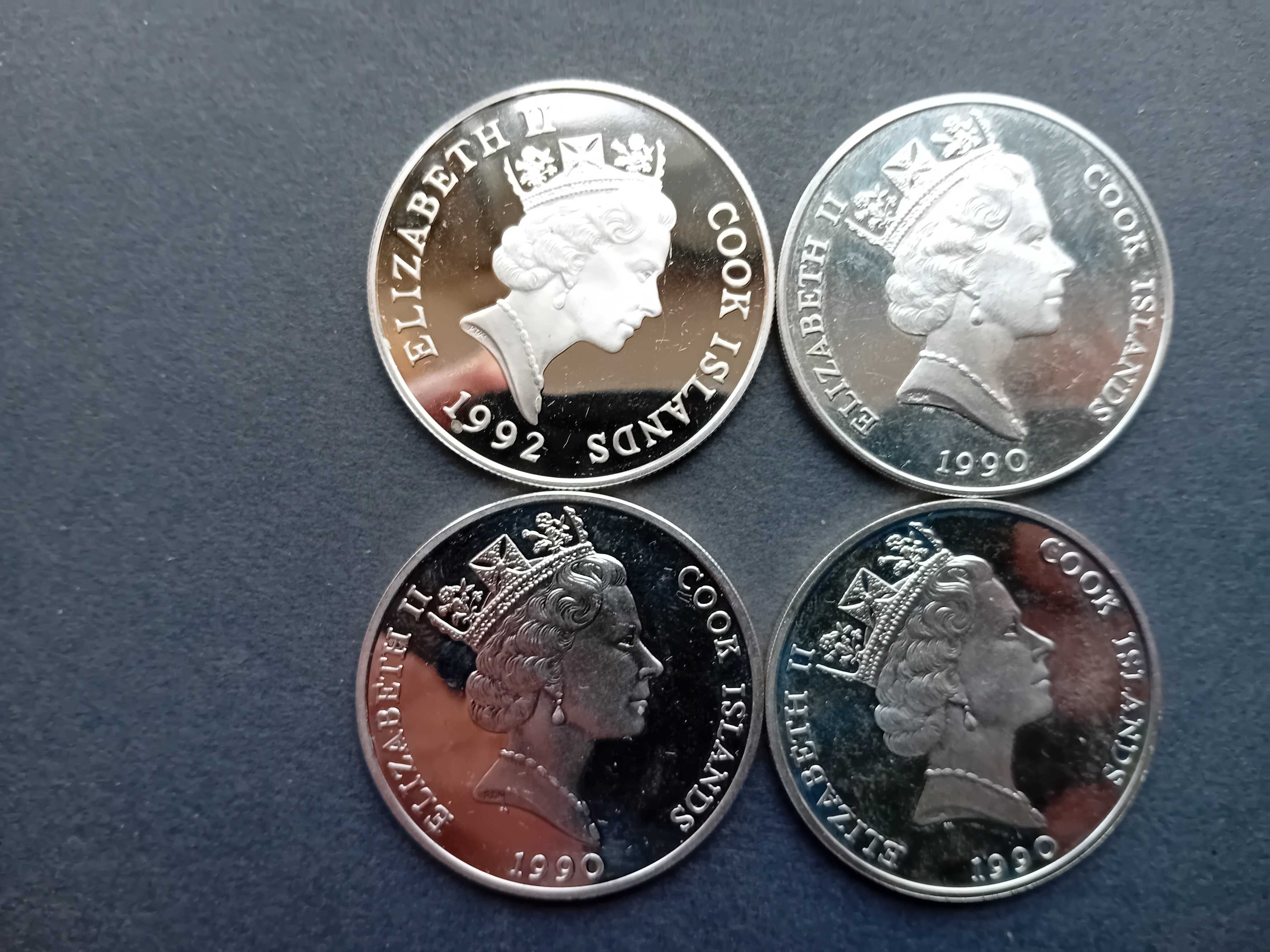 Coleção de 4 moedas prata0,999 50 Dollars Vida Selvagem novas