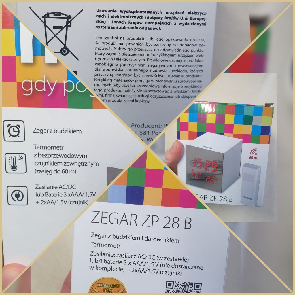 Zegar termometr datownik