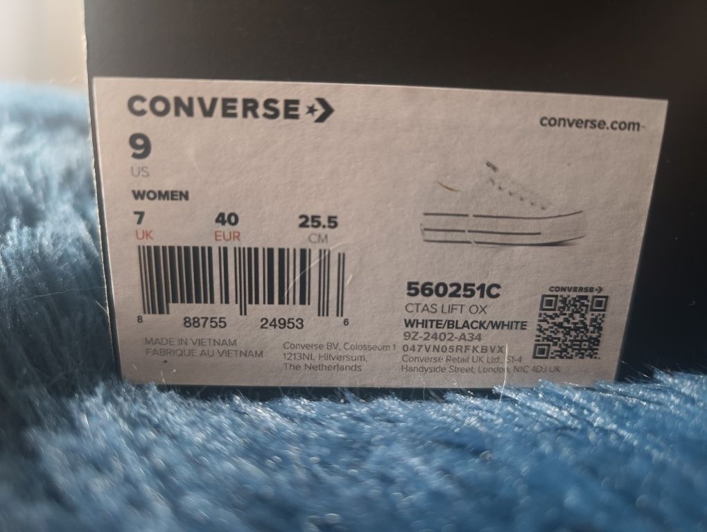 Trampki na platformie converse