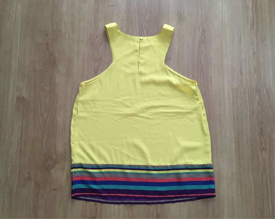 Żółta damska bluzka na lato odsloniete ramiona 38/M