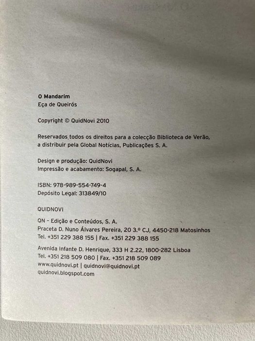 O Mandarim, de Eça de Queirós