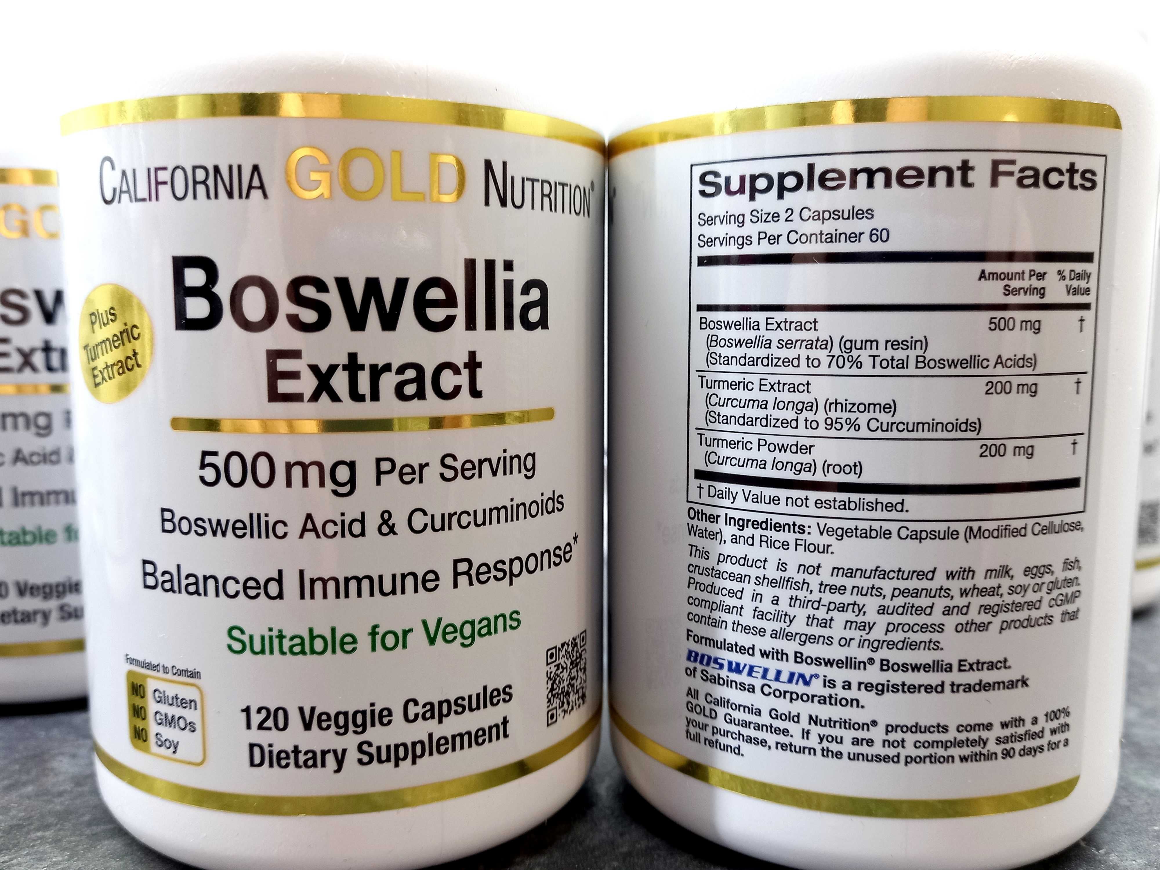 CGN, Boswellia Extract (120 капс.), босвеллия + куркумин для суставов