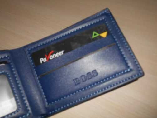HUGO BOSS Оryginalny nowy PORTFEL MĘSKI, skóra, Włochy 658-7