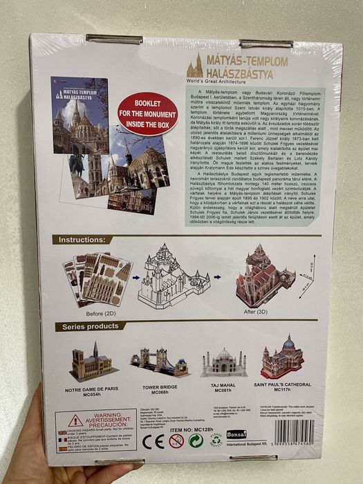 Puzzle / Quebra-cabeças 3D | Matthias Church, Fisherman's Bastion NOVO