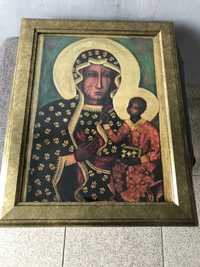 Matka Boska Częstochowska obraz na plótnie 38x48 cm