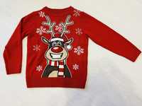 Sweterek świąteczny swetr renifer 116