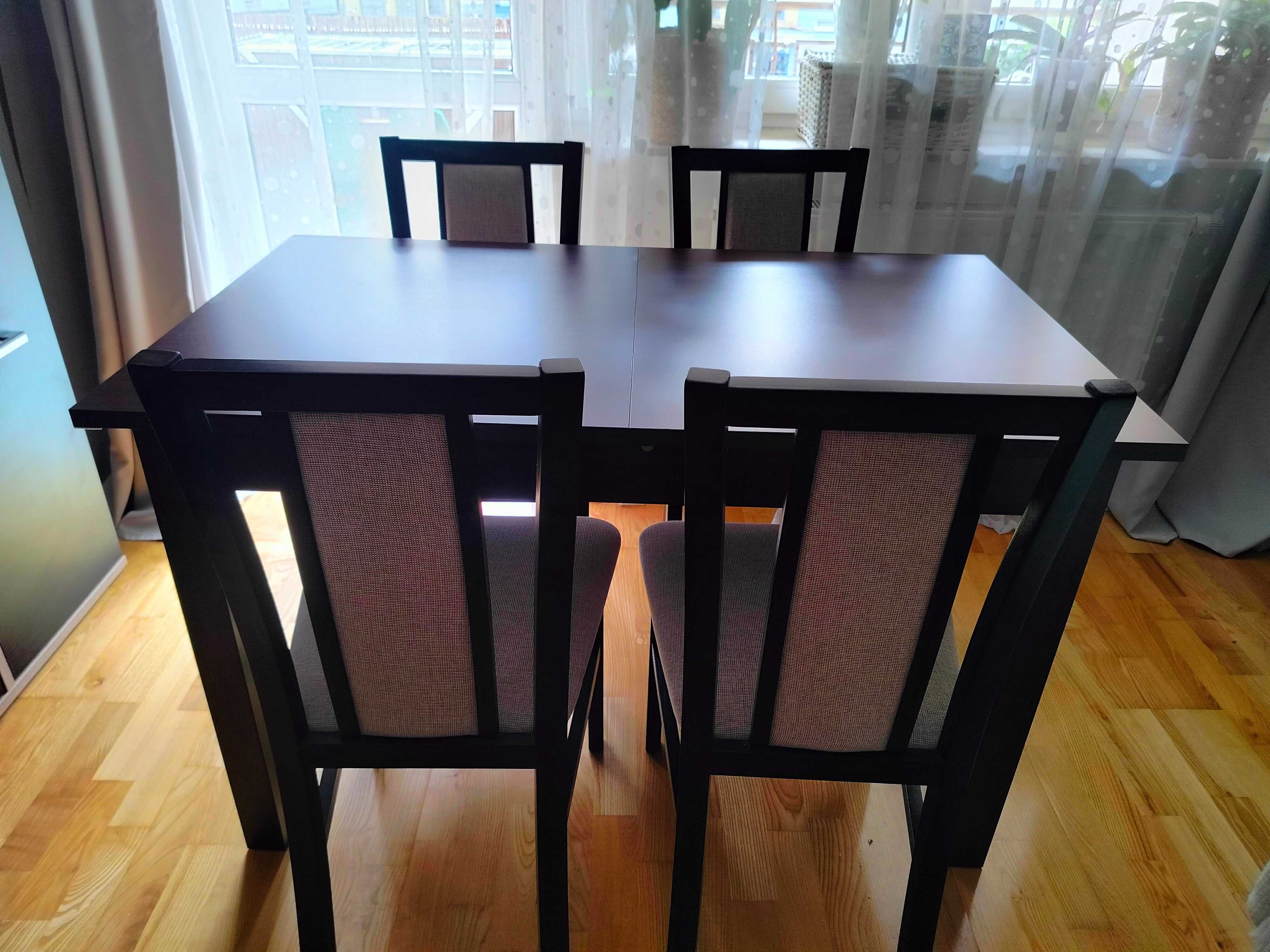 Stół rozkładany + 4 krzesła