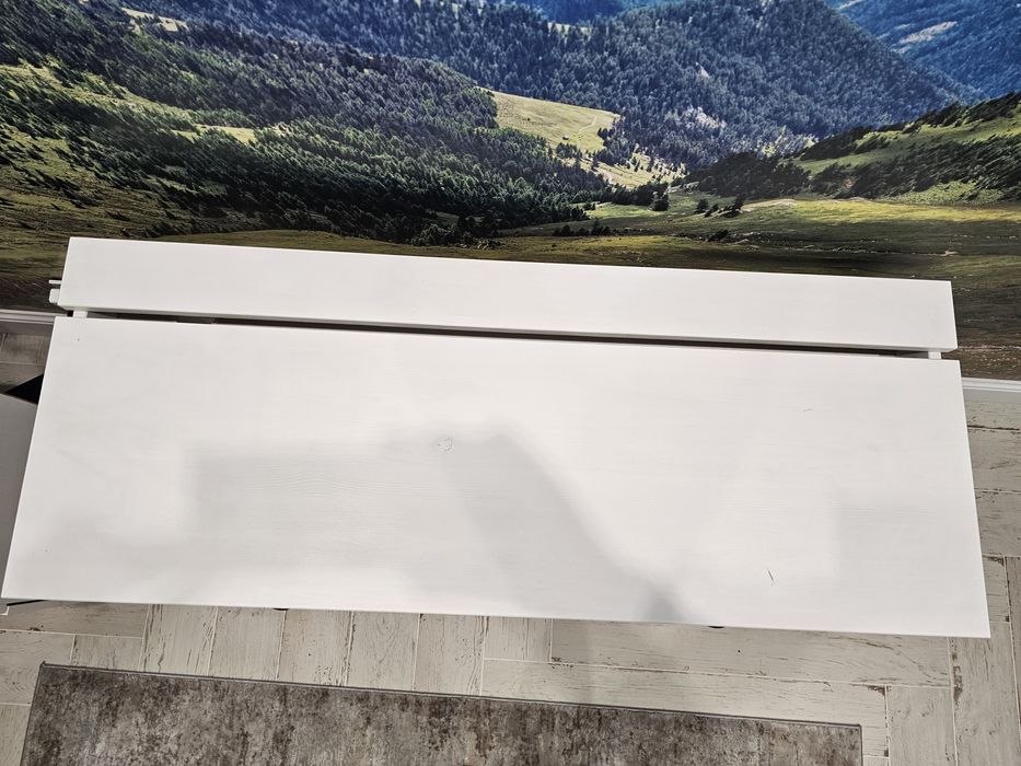 Biurko Hemnes - białe razem z taboretem