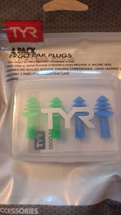Zestaw 4 zatyczek do uszu TYR Ergo Ear Plugs