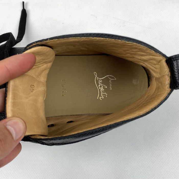 Christian Louboutin кросівки оригінал високі шкіряні чорні р 45 46