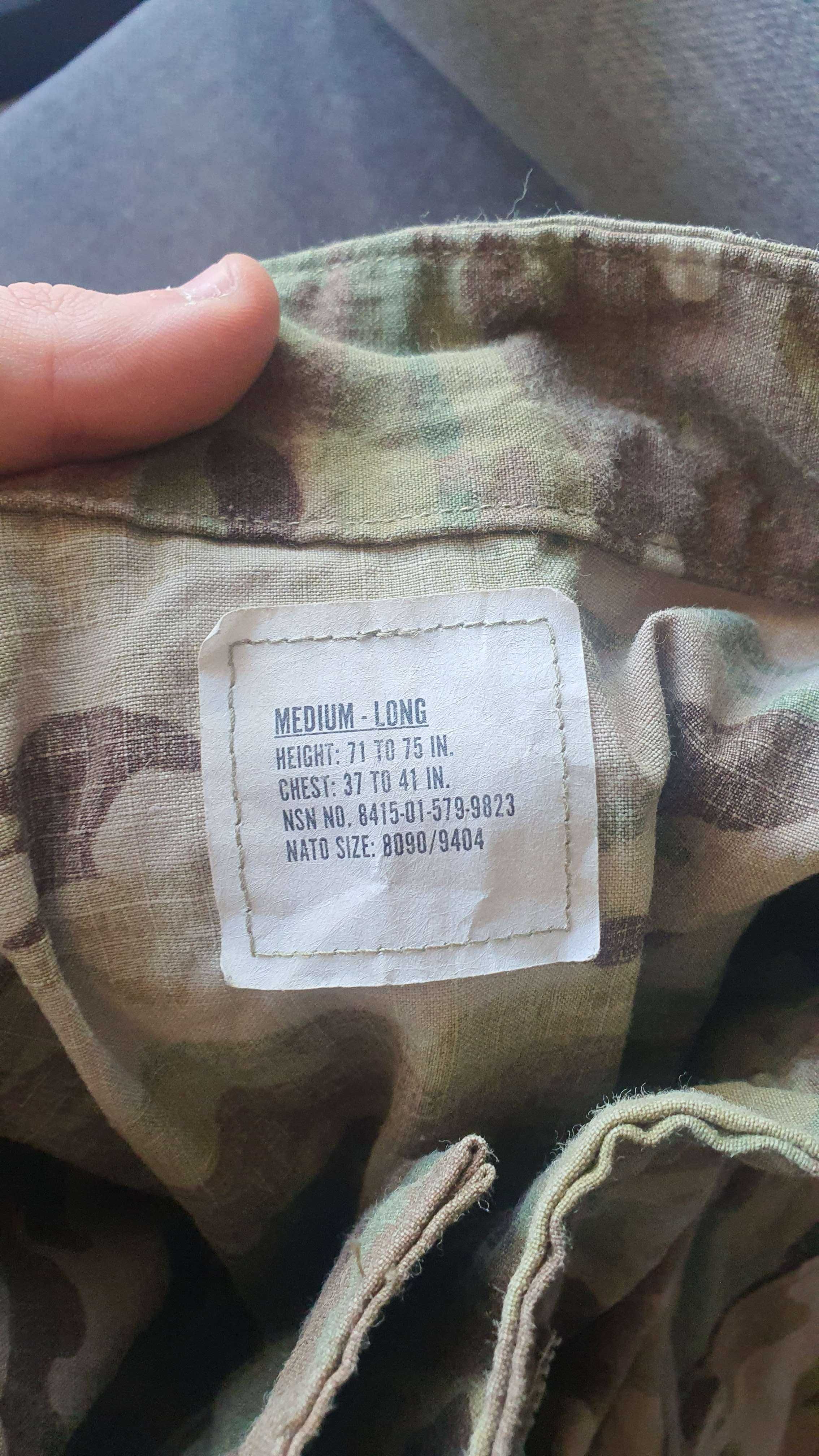 Bluza wojskowa Multicam Medium-Long Oryginał US Army Demobil Niepalna