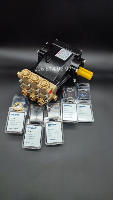 Ремкомплект на помпу HAWK. Манжети 1520. Клапана Hawk.  Муфта 24/28мм.