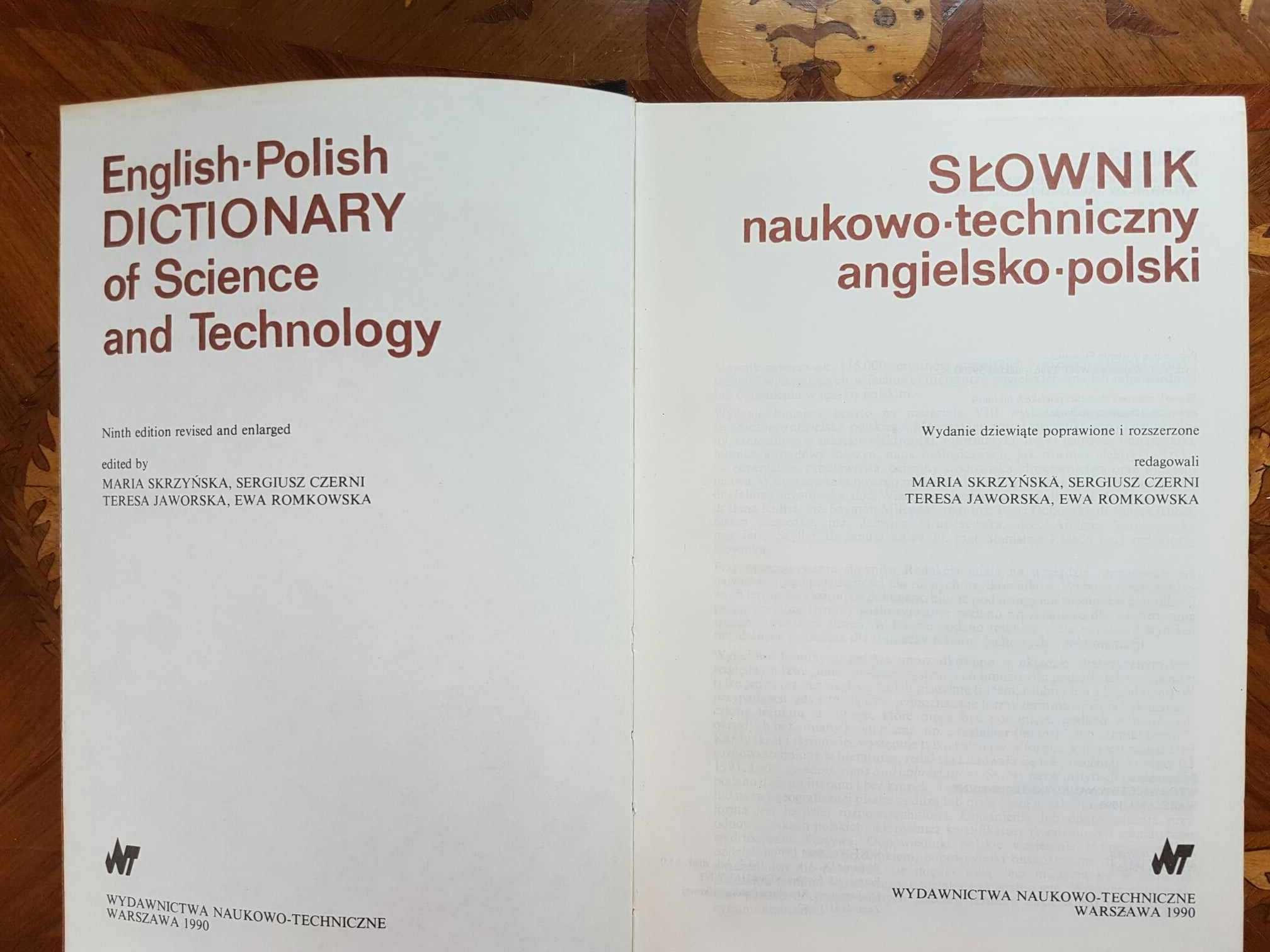 SŁOWNIK naukowo-techniczny angielsko - polski, rok wydania 1990