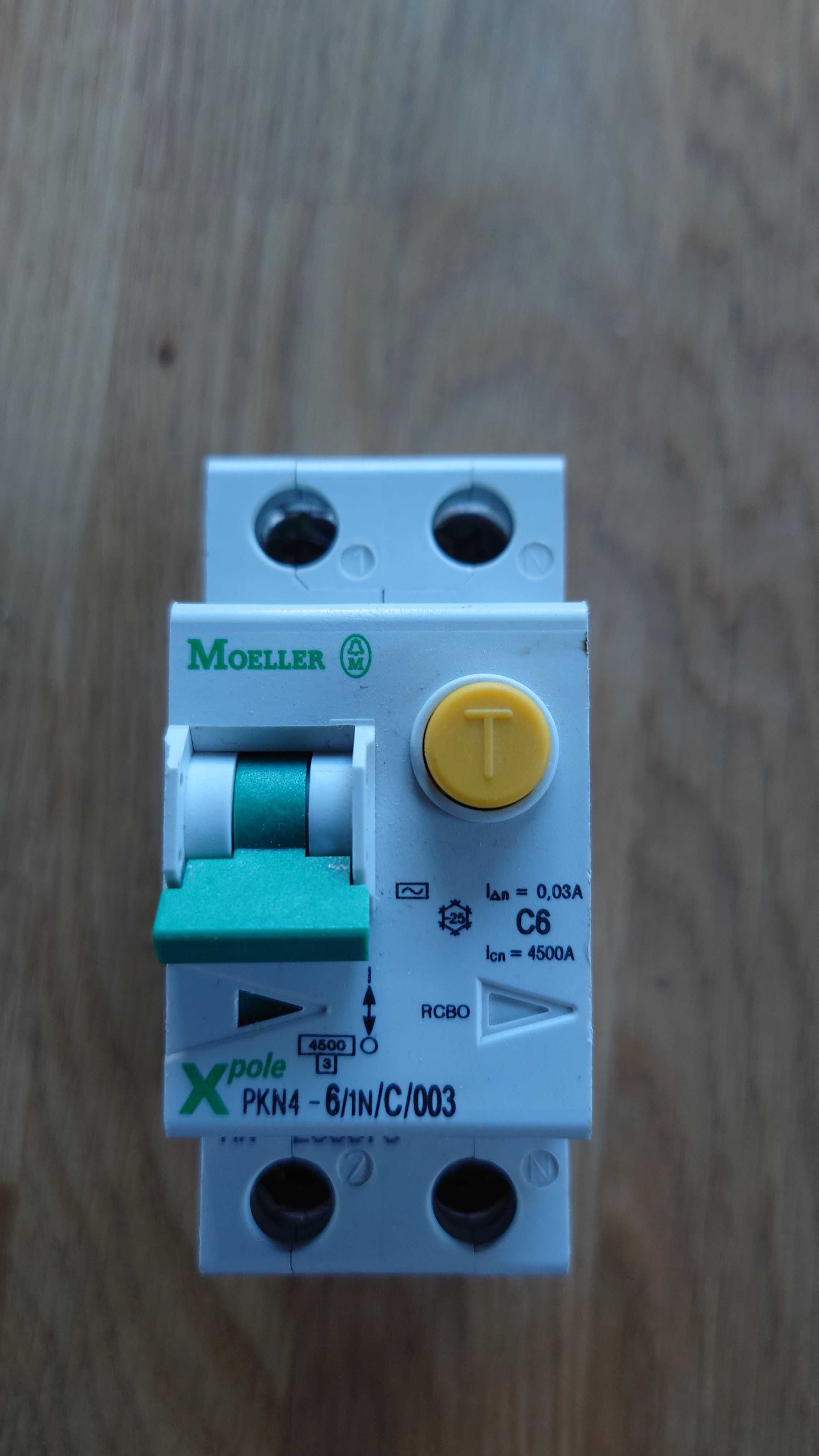 Wyłącznik różnicowo-nadprądowy 2P 6A C 0,03A typ AC PKNM 6/1N/C/003-MW
