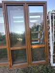4xx okno balkonowe tarasowe 148x230 zloty dab (transport, ru)