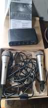 Zestaw kaeroke 2 mikrofony mixer