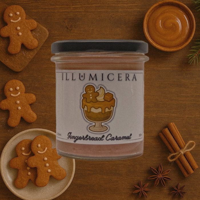 Świeczka Świeca Sojowa Zapachowa Gingerbread Caramel 330ml/50h