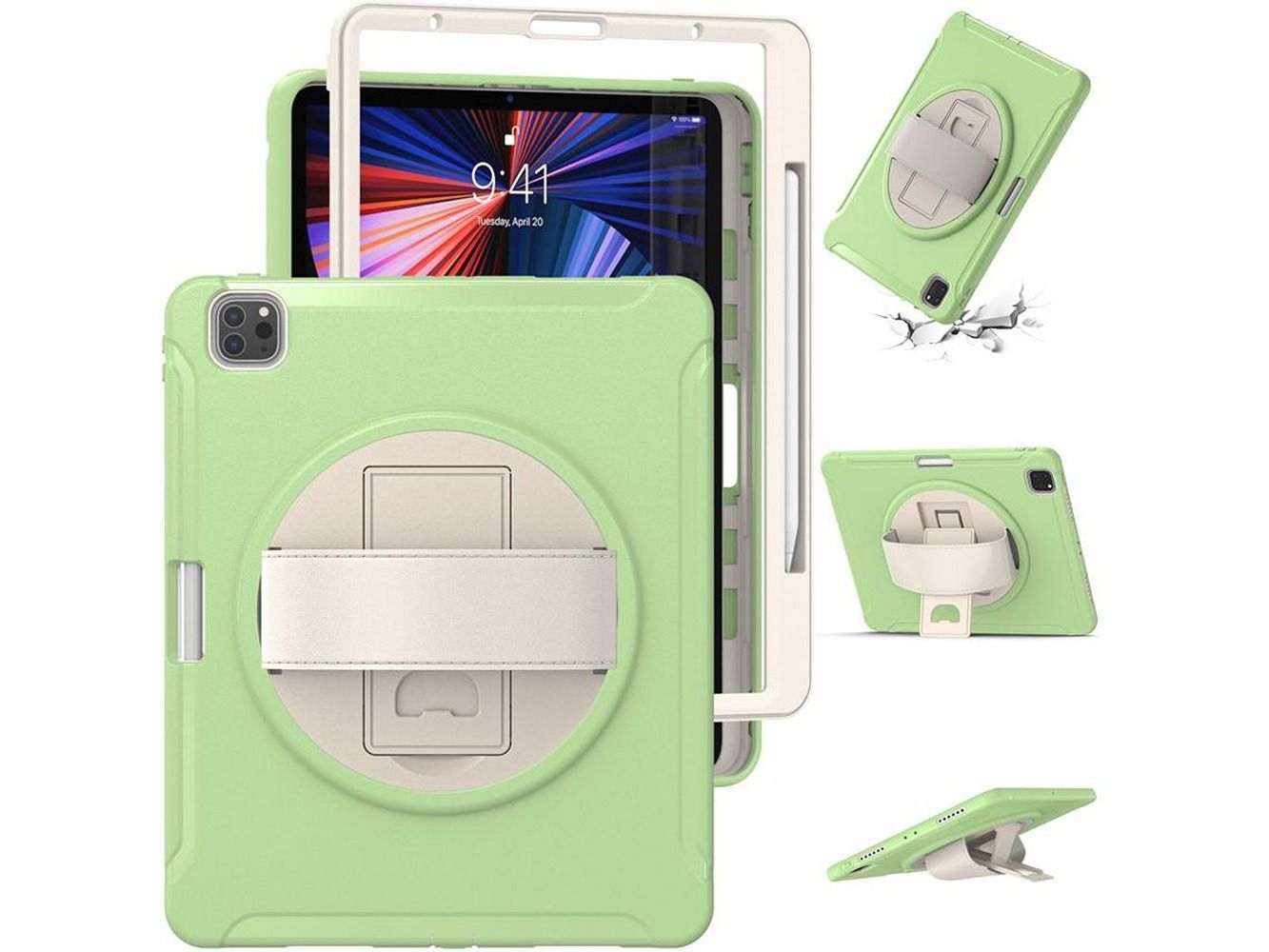 Etui do iPad Air 5/Air 4/Pro 11" Podstawka i Miejsce na Rysik Zielone