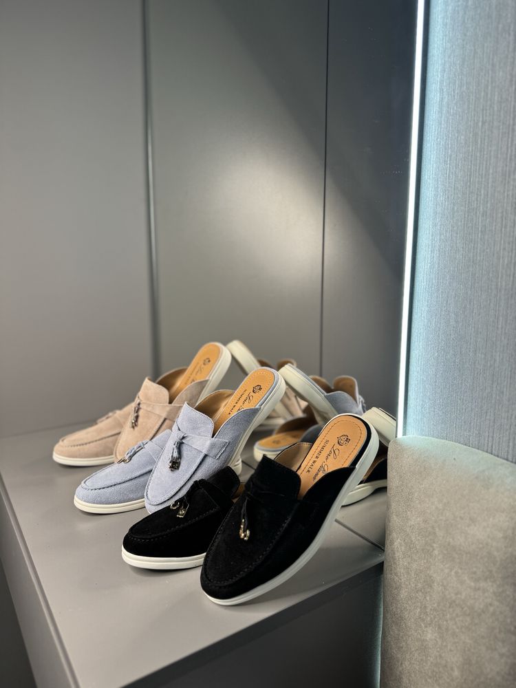 Мюли лоферы loro piana шлепки сланцы