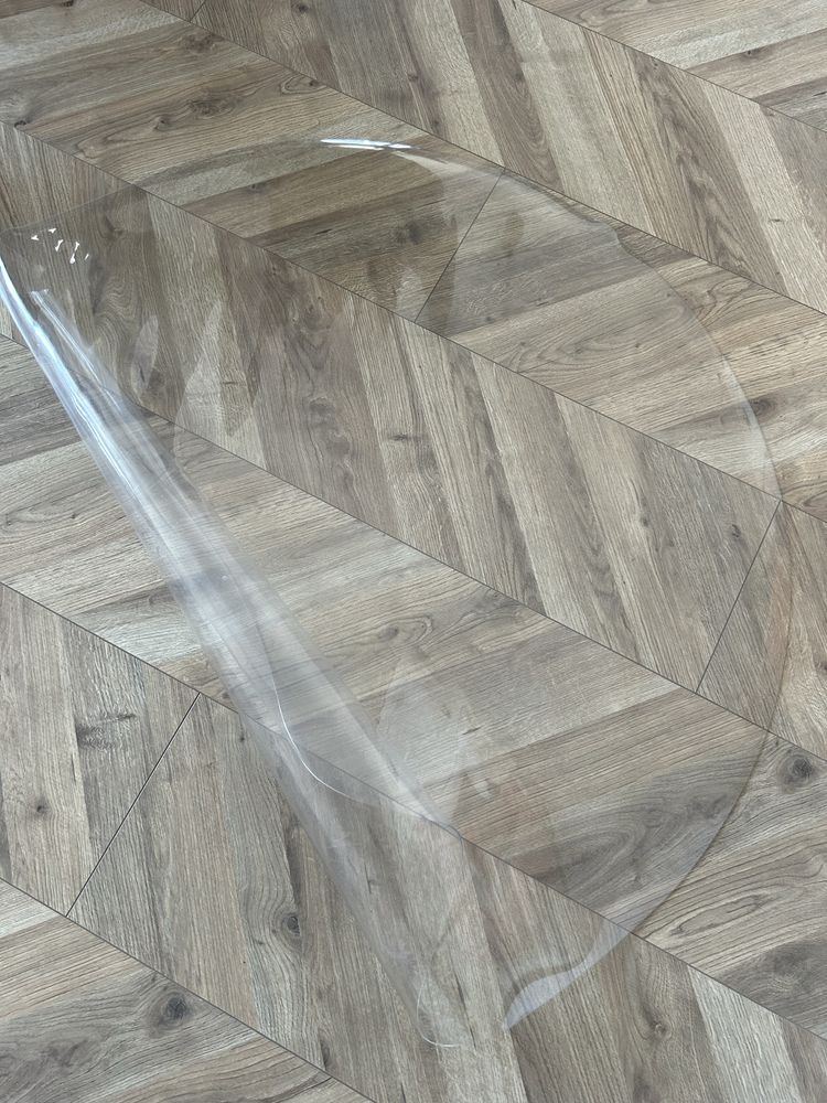 Mata ochronna na stół, przezroczysta, Ø 100 cm