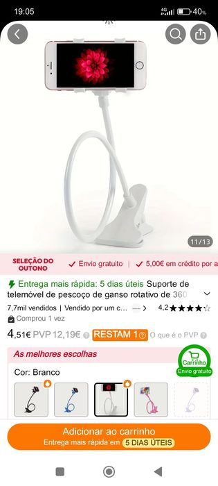 Suporte telemovel 360 novo