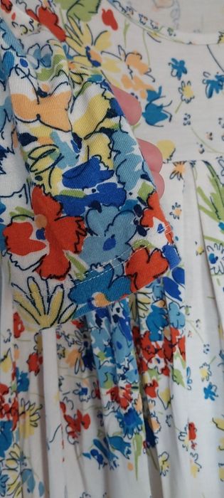 Sukienka w kwiaty xs xxs rękaw 3/4 river island