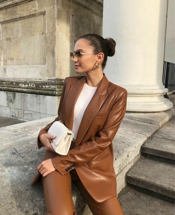 Піджак/жакет шкіряний блайзер