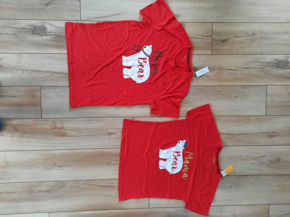 Zestaw świątecznych koszulek sesja świąteczna M