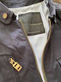 Куртка трэнч Zara мужская синяя black tag
