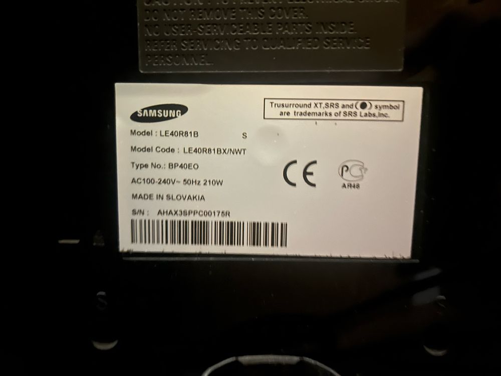 Телевізор samsung le40r81bx