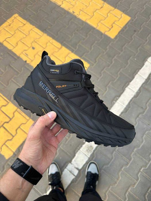 Кросівки зимові Merrell Float Pro High Cordura Black/Orange premium