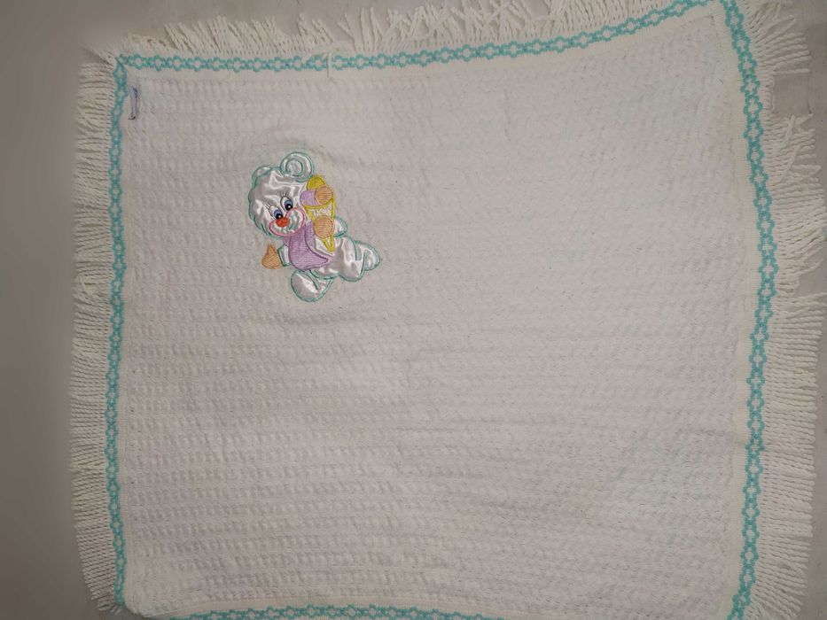 Теплий плед в'язаний, плюшевий