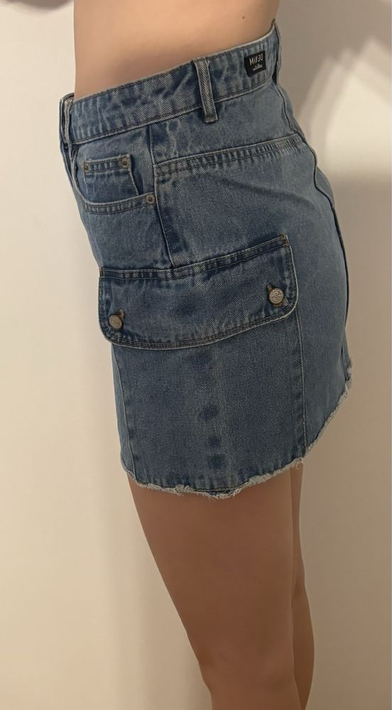 Spódniczka jeansowa spódnica mini z kieszeniami