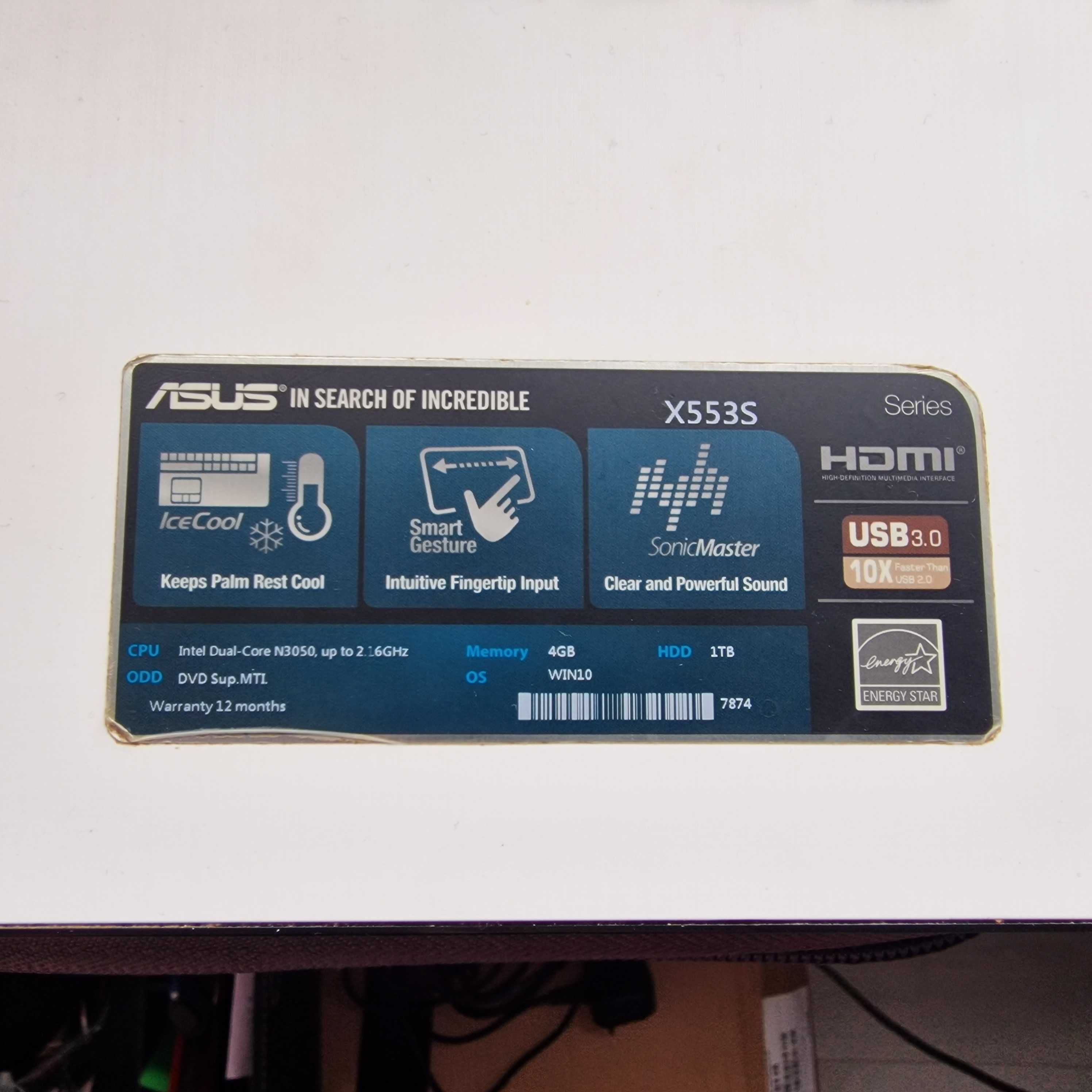 Laptop ASUS X553S 4GB Intel dual core