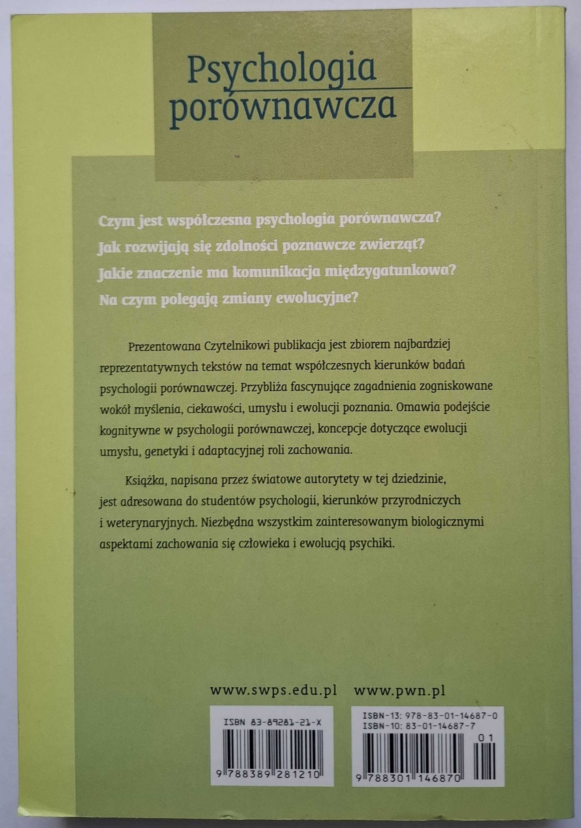 Wojciech Pisula (red.) - Psychologia porównawcza