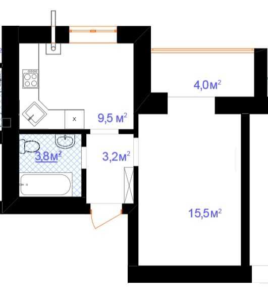 Новий Ремонт 1-кімн 3й пов., 40 кв.м. р-н Коновальця 7хв. ЦЕНТР_48999$