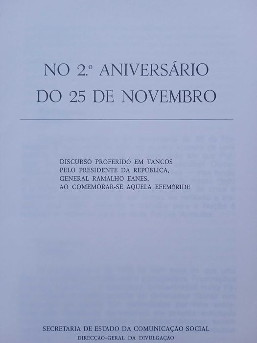 No 2º Aniversário do 25 de Novembro
