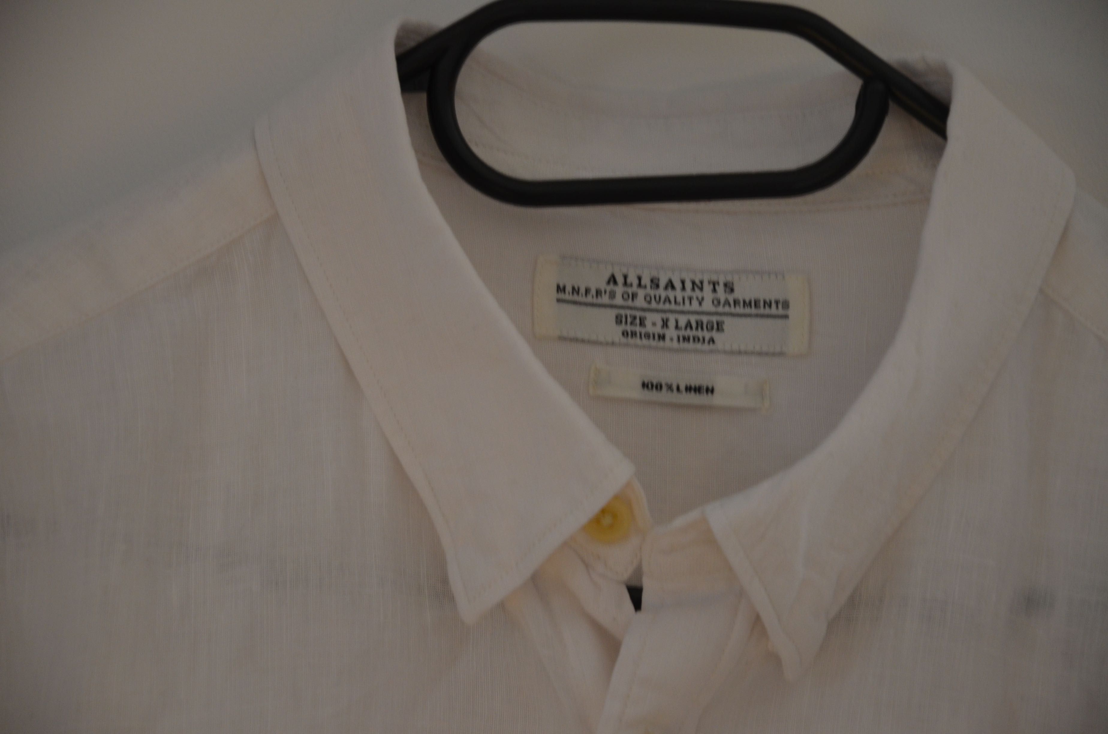 biała koszula 100% len Allsaints x-large /XL