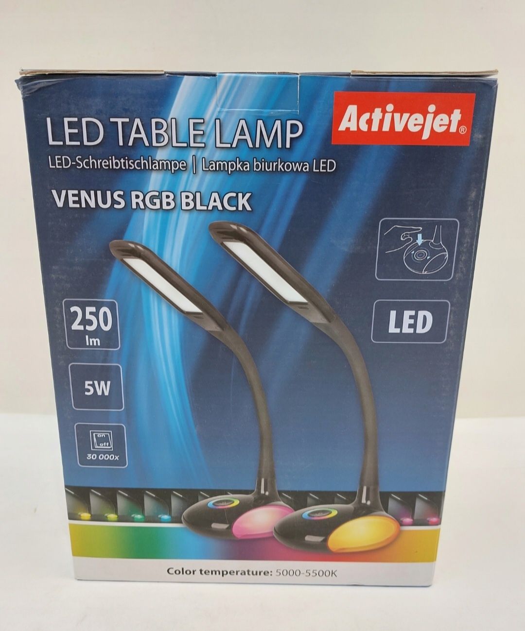 Lampka biurkowa ACTIVEJET AJE-VENUS RGB Czarny Led